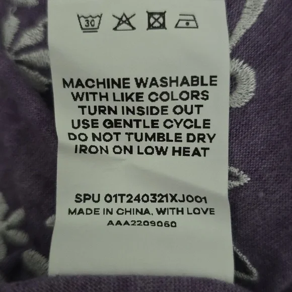 BloomChic Lavender Embroidered Blouse Size 18/20 - Picture 6 of 6